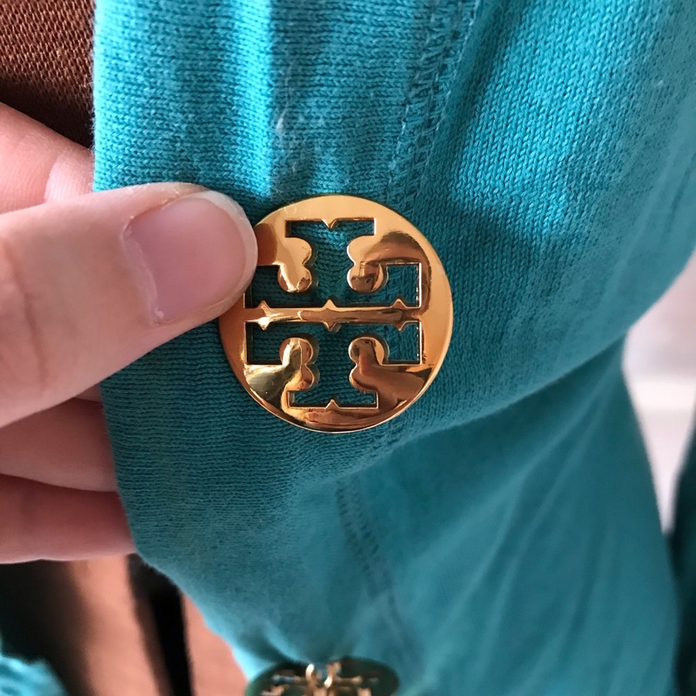Tory Burch turquoise colored cardigan - Picture 5 of 7
